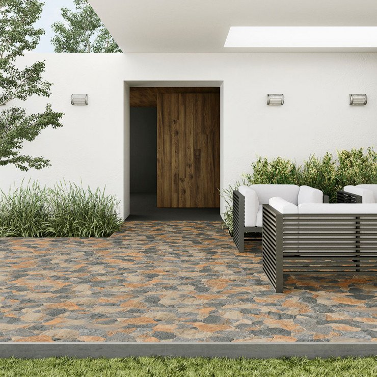 Klinker Esla Flagstone Brown Mat-Relief 44x66 cm-0